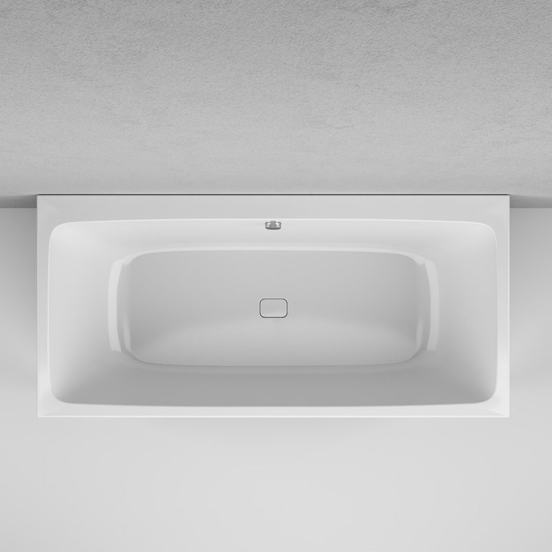 Акриловая ванна AM.PM Func 170x80 см, пристенная, белая, с каркасом