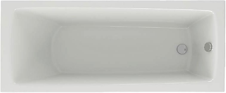 Акриловая ванна AQUATEK Либра new LIB170N-0000005 170x70 см, пристенная, белая, с каркасом, со сливом-переливом