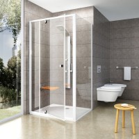 Душевой уголок Ravak Pivot PDOP2 100х90, Transparent, профиль белый