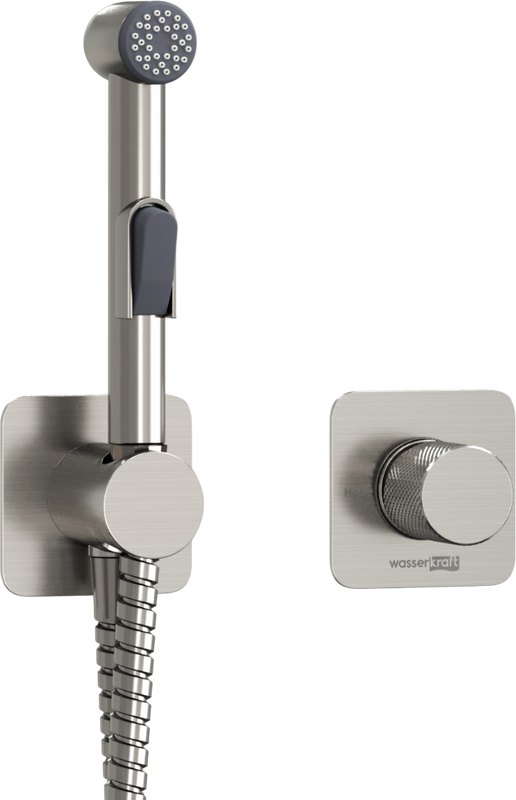 Гигиенический душ Wasserkraft Tauber A6451.275.100.092 со смесителем, С ВНУТРЕННЕЙ ЧАСТЬЮ, никель