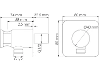Гигиенический душ Wasserkraft Tauber A6451.275.100.092 со смесителем, С ВНУТРЕННЕЙ ЧАСТЬЮ, никель