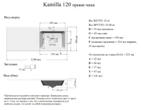 Раковина над стиральной машиной Grossman Камилла R 120 см