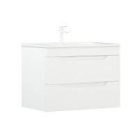 Тумба с раковиной Corozo Юта 75 Z2 подвесная, глянцевая белая