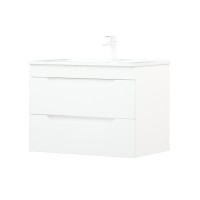 Тумба с раковиной Corozo Юта 75 Z2 подвесная, глянцевая белая