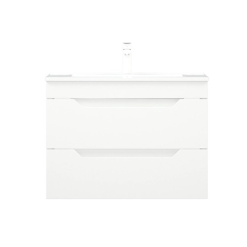 Тумба с раковиной Corozo Юта 75 Z2 подвесная, глянцевая белая