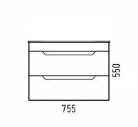 Тумба с раковиной Corozo Юта 75 Z2 подвесная, глянцевая белая