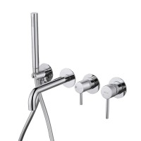 Встраиваемый смеситель для душа и ванны Abber Wasser Kreis AF8130 С ВНУТРЕННЕЙ ЧАСТЬЮ, хром