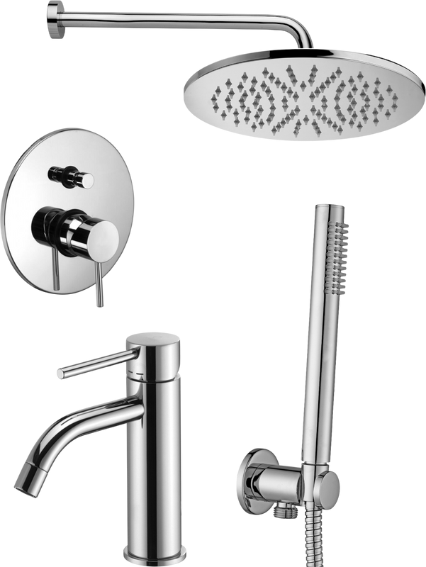 Комплект для ванной Paffoni Light KITLIG015CR071 С ВНУТРЕННЕЙ ЧАСТЬЮ, хром