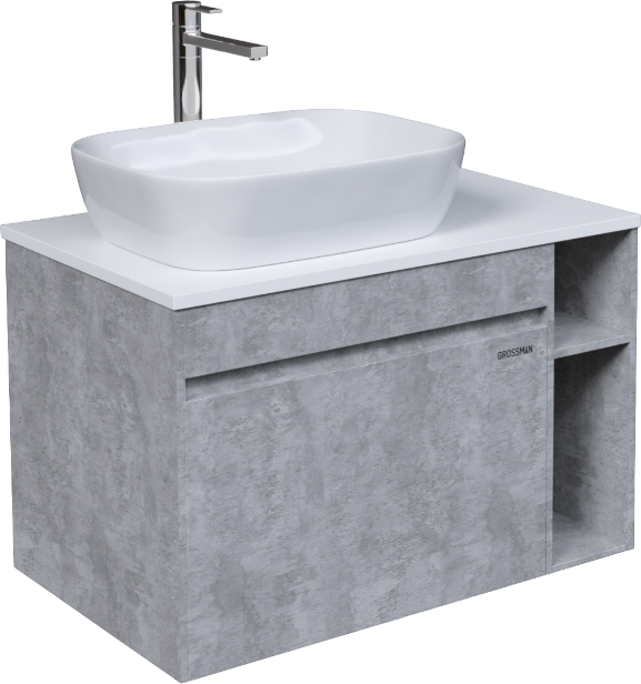 Тумба под раковину Grossman Фалькон 80 бетон