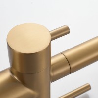 Смеситель для кухни Shevanik S178G золотой сатин, белый