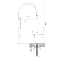 Смеситель для кухни Shevanik S178G золотой сатин, белый
