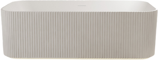 Ванна из искусственного камня Abber Stein AS9663 170x75 см, отдельностоящая, матовая белая, на ножках, с донным клапаном, фурнитура белая