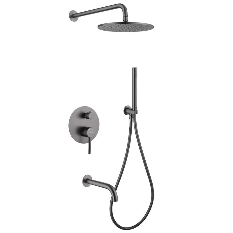 Душевой комплект Abber Wasser Kreis AF8117NG С ВНУТРЕННЕЙ ЧАСТЬЮ, никель