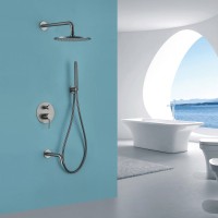 Душевой комплект Abber Wasser Kreis AF8117NG С ВНУТРЕННЕЙ ЧАСТЬЮ, никель