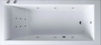 Ванна из искусственного камня Эстет Дельта ФР-00010025 стандарт 180x80 см, правая, пристенная, с гидромассажем, белая, с каркасом