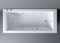 Ванна из искусственного камня Эстет Дельта ФР-00010025 стандарт 180x80 см, правая, пристенная, с гидромассажем, белая, с каркасом