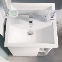Тумба под раковину 1MarKa Nuvo 60Н напольная, белый глянец