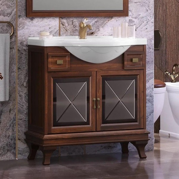 Тумба под раковину Opadiris Борджи 85 светлый орех