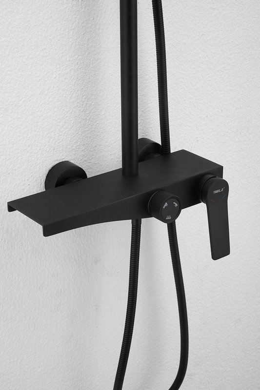 Душевая стойка BELZ B572 B24572-7 матовая черная