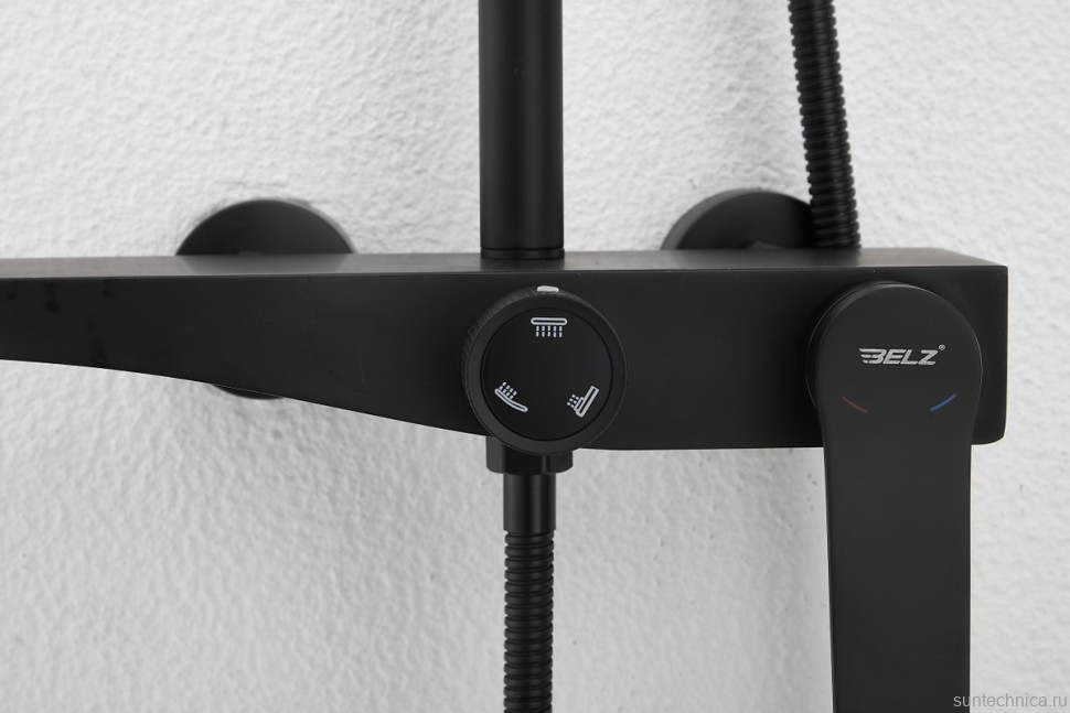 Душевая стойка BELZ B572 B24572-7 матовая черная