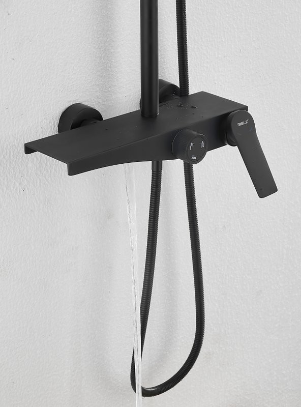 Душевая стойка BELZ B572 B24572-7 матовая черная