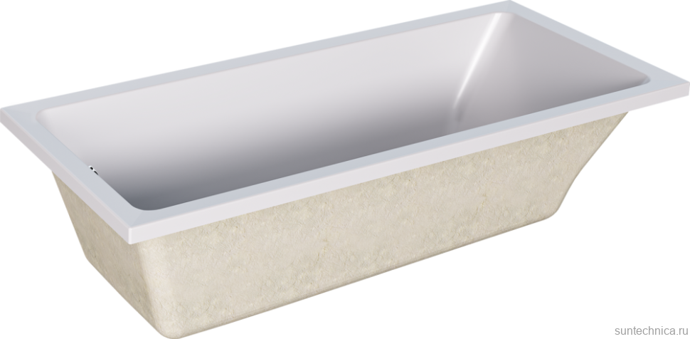 Акриловая ванна Marka One Bianca 150x75 см, пристенная, белая, с каркасом