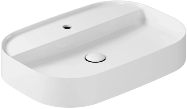 Накладная раковина Galassia SmartB 7400 65 глянцевая белая, прямоугольная, фаянс