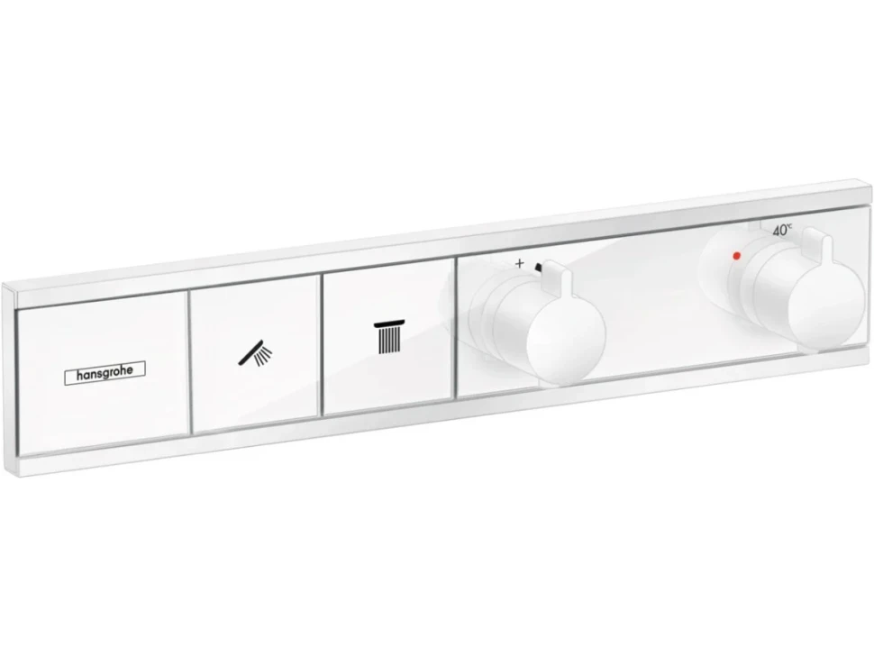 Термостатический смеситель встраиваемый Hansgrohe RainSelect 15380700 С ВНУТРЕННЕЙ ЧАСТЬЮ, матовый белый