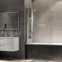 Шторка на ванну IDDIS Ray RAY6CS2i90 120х140, профиль глянцевый алюминий