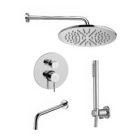 Душевой комплект Paffoni Light KITLIG019CR045 С ВНУТРЕННЕЙ ЧАСТЬЮ, хром
