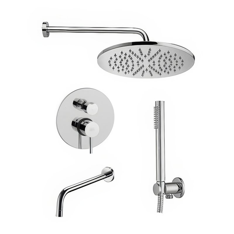 Душевой комплект Paffoni Light KITLIG019CR045 С ВНУТРЕННЕЙ ЧАСТЬЮ, хром