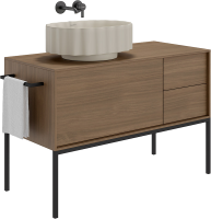 Накладная раковина KERAMA MARAZZI Conchiglia 51 матовая песочная, овальная, фаянс