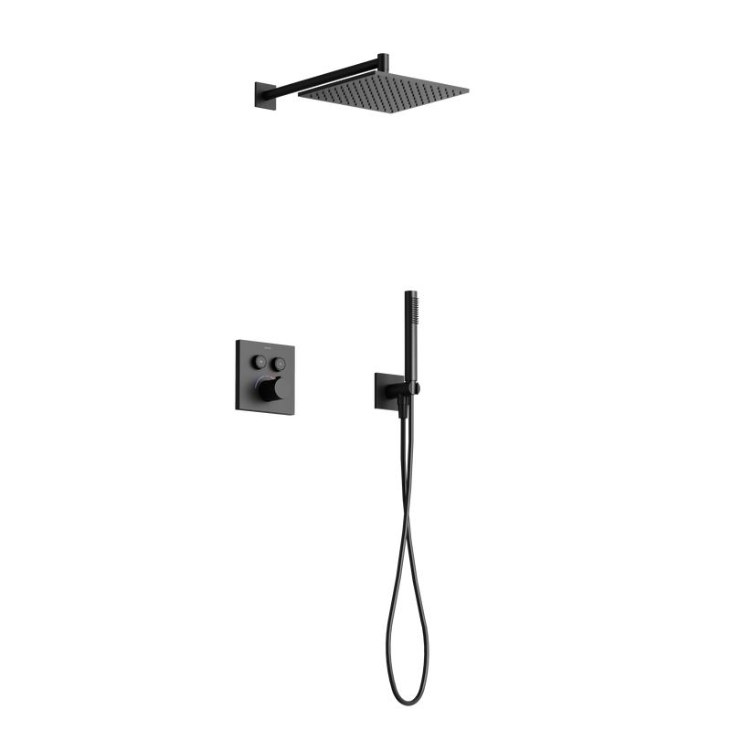 Душевой комплект Sancos Linn SC9022MB С ВНУТРЕННЕЙ ЧАСТЬЮ, черный матовый