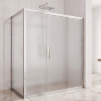 Душевой уголок Kubele DE019 R3-MAT-CH 140х100 см, профиль хром