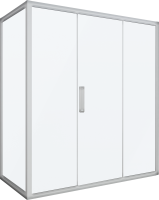 Душевой уголок Kubele DE019 R3-MAT-CH 140х100 см, профиль хром