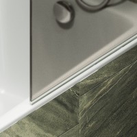 Шторка на ванну Maybahglass MGV-778-6 60x140, профиль черный, стекло матовая бронза