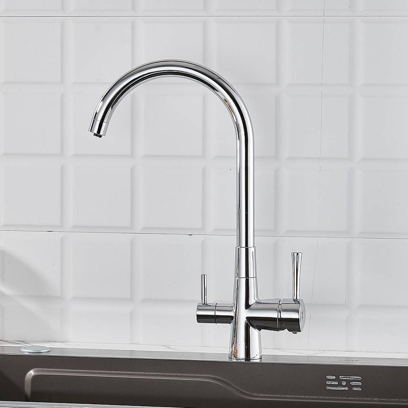 Смеситель для кухни с подключением фильтра Shevanik S428, хром