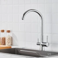Смеситель для кухни с подключением фильтра Shevanik S428, хром Смеситель для кухни с подключением фильтра Shevanik S428, хром