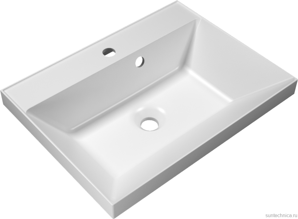 Тумба с раковиной AQUAme S3 60 подвесная, 2 ящика, антрацит