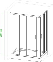 Душевой уголок Royal Bath HPD RB 8120 HPD-C 120x80