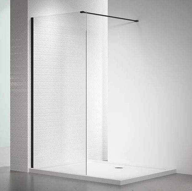 Душевая перегородка Veconi Korato KR72B-110-01-C7 110 см, профиль матовый черный