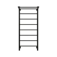Полотенцесушитель электрический Grota App 530х1200 RAL9005 EL 120x55 см, подключение справа, слева, скрытое подключение справа, матовый черный, лесенка, из стали, с полкой