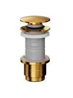 Донный клапан для раковины WHITECROSS A707 A707GLB универсальный, брашированное золото