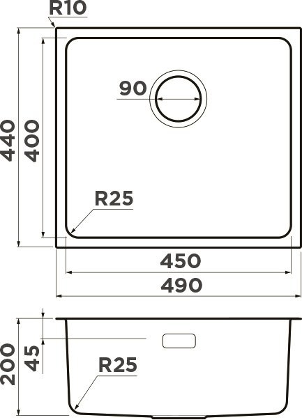 Мойка кухонная Omoikiri TADZAVA 49-U AB латунь