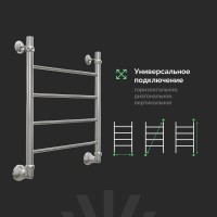 Полотенцесушитель водяной EWRIKA Сафо P 60х50, хром