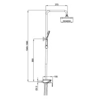 Душевая стойка Gappo G96 G2496-16 черная
