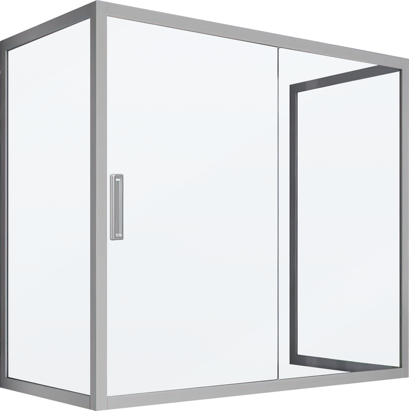 Шторка на ванну Kubele DE019 P2U-MAT-MT 150х70 см, профиль матовый хром