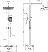 Душевая стойка Wonzon & Woghand WW-B3552-MW матовая белая