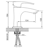 Смеситель для раковины Gappo G07-6 G1007-66 черный Смеситель для раковины Gappo G07-6 G1007-66 черный