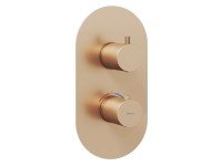 Термостатический смеситель встраиваемый Ravak Espirit ES 063.60RGB.O2.RB07C С ВНУТРЕННЕЙ ЧАСТЬЮ, для ванны с душем, брашированное розовое золото